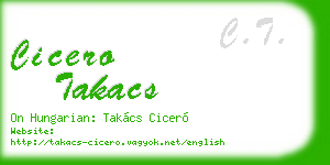 cicero takacs business card